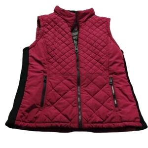 Andrew Marc Womens Quilted Polyester Fill Vest Sz L